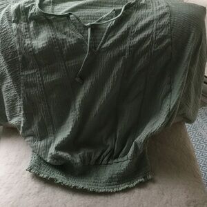 Anthropologie Sage Green Blouse